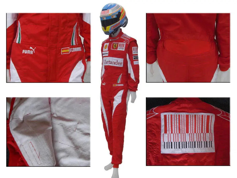 2010 Fernando Alonso Ferrari F1 Embroidered Racing Suit