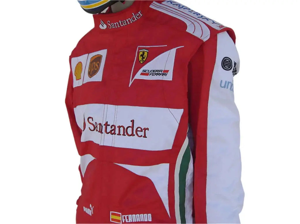 2013 Fernando Alonso Ferrari F1 Embroidered Racing Suit