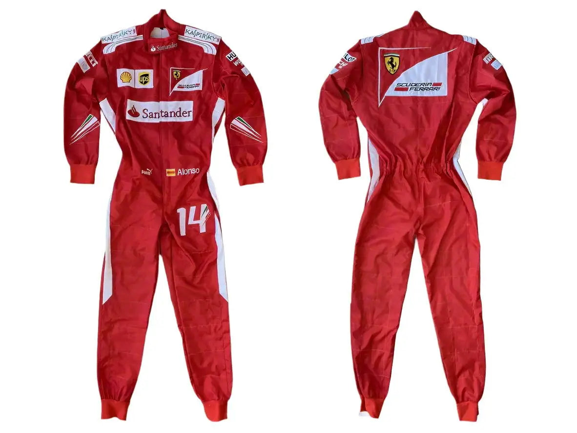2014 Fernando Alonso Ferrari F1 Embroidered Racing Suit