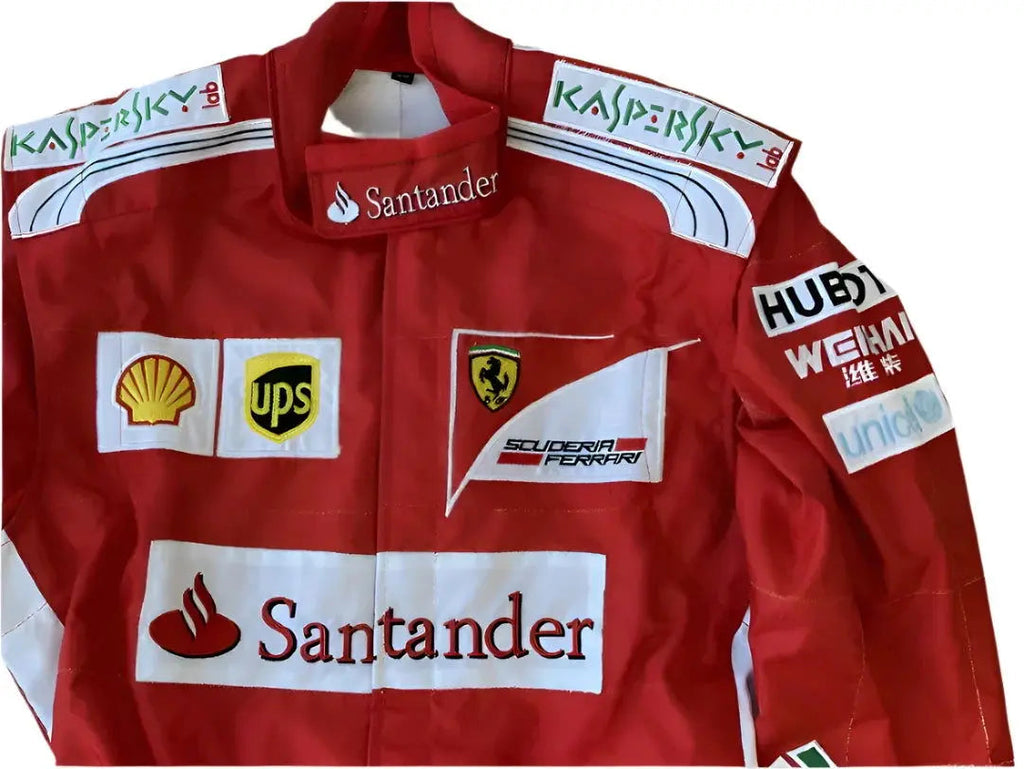 2014 Fernando Alonso Ferrari F1 Embroidered Racing Suit