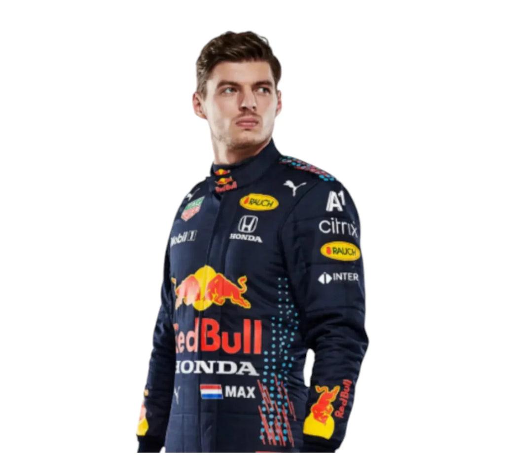 New 2021 Max Verstappen Red Bull F1 Racing Replica Suit