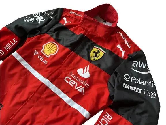 2022 Charles Leclerc Ferrari Embroidered F1 Racing Suit