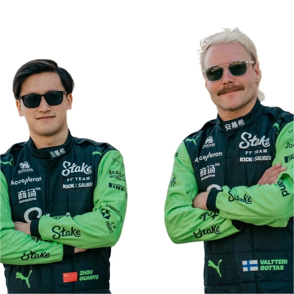 2024 Valtteri Bottas & Zhou Guanyu Kick Sauber Stake F1 Team Race Suit