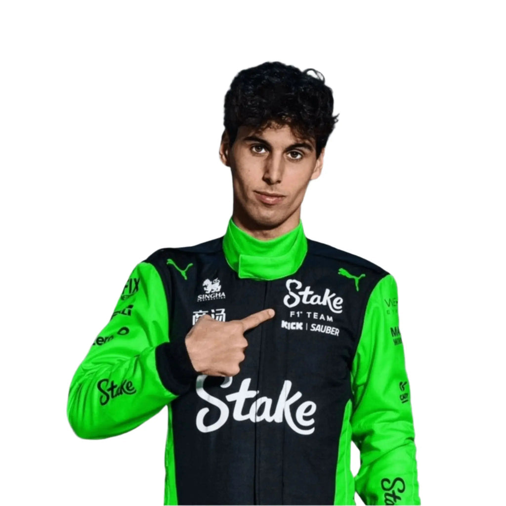 2025 Gabriel Bortoleto Kick Sauber Stake F1 Team Racing Suit
