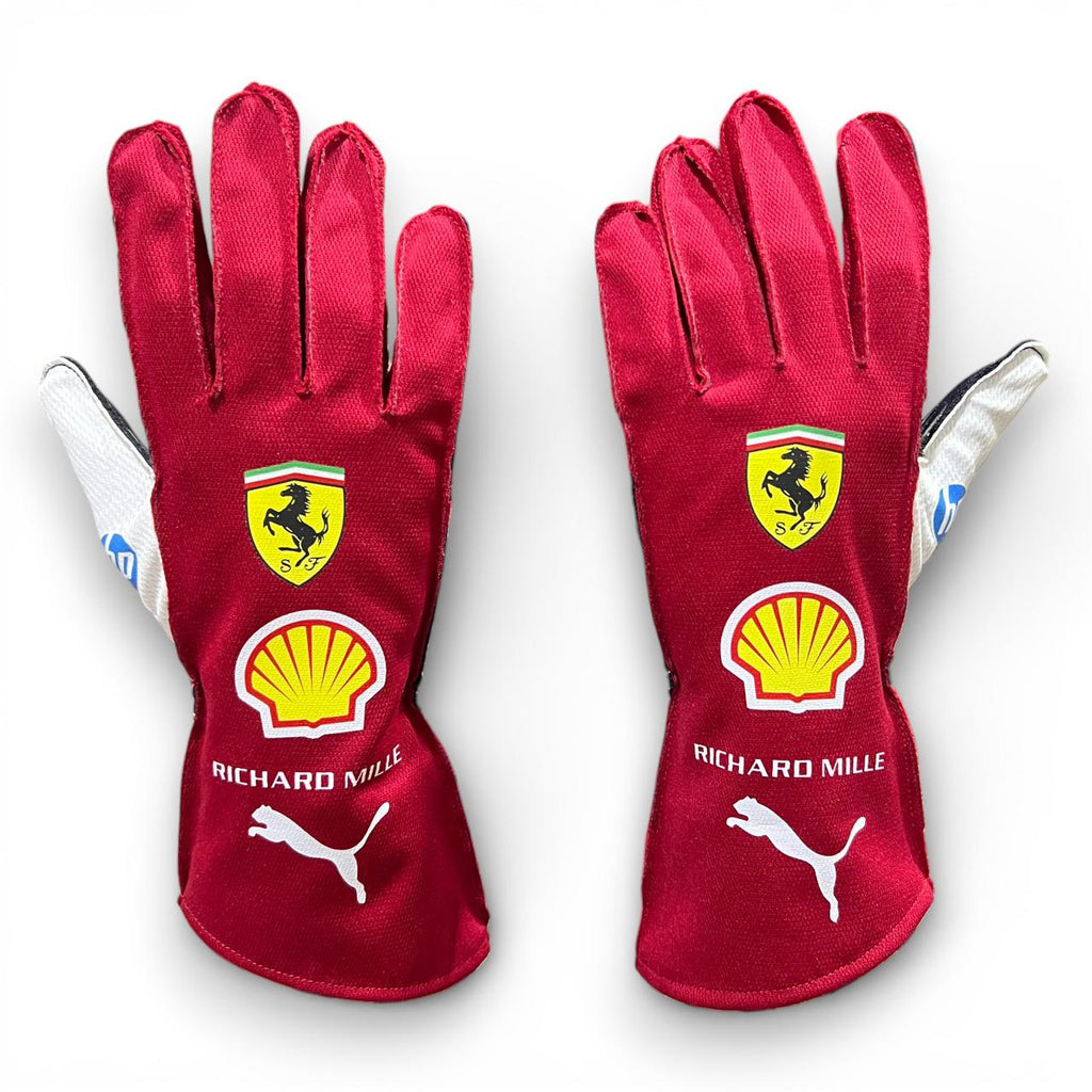 2025 Lewis Hamilton Used and Signed Ferrari Race Gloves