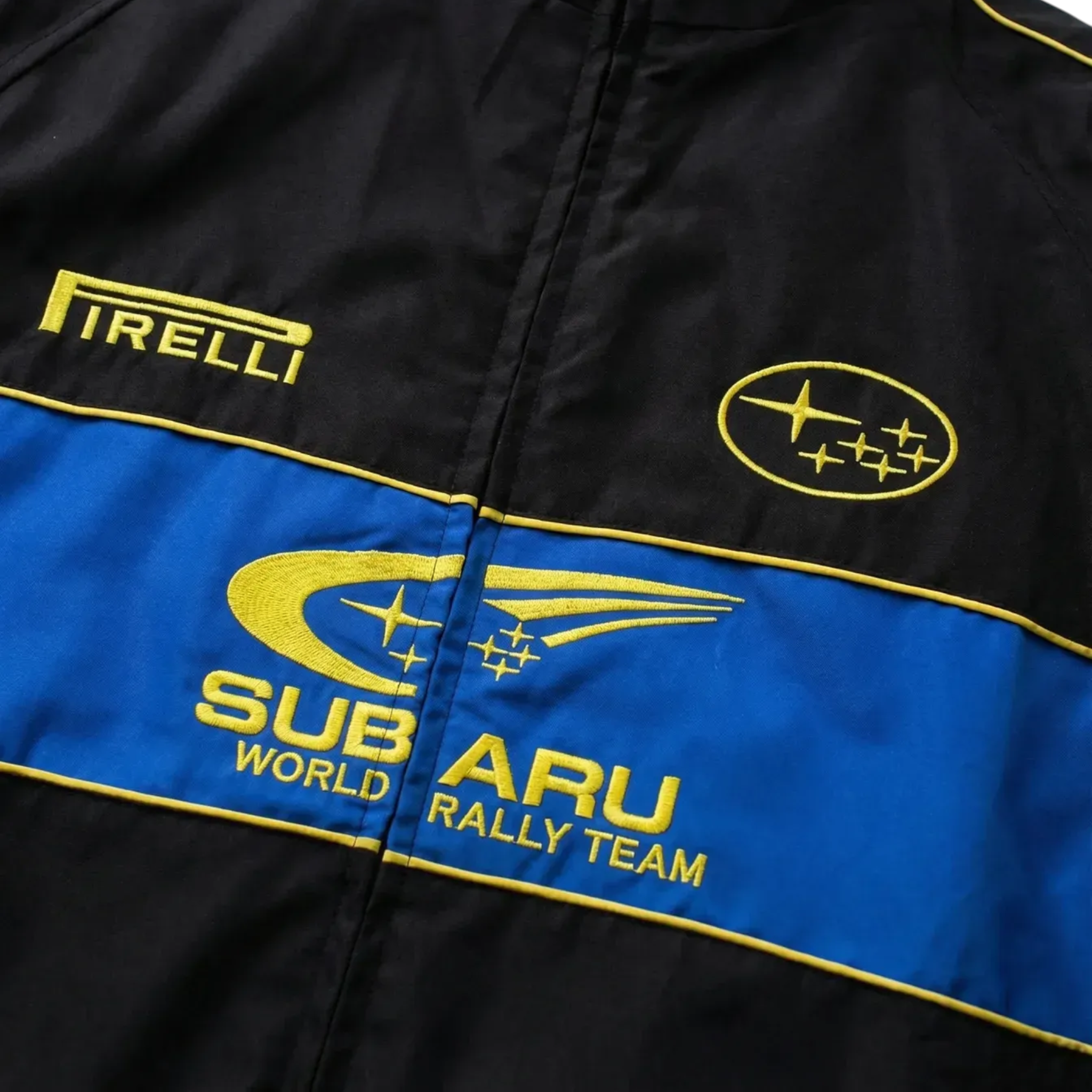 Black Subaru Racing Jacket – Rally Style Motorsport Jacket