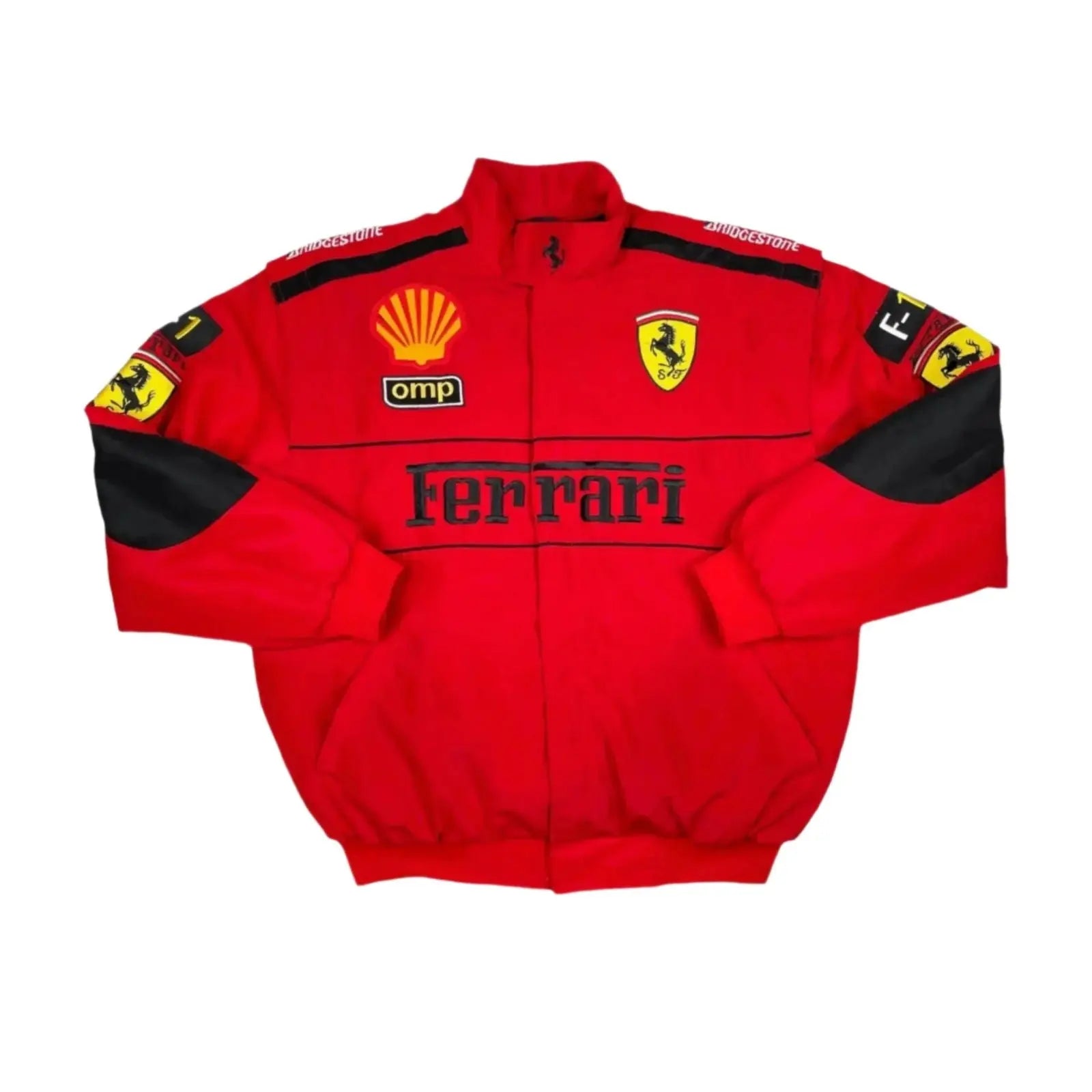Ferrari F1 Vintage Embroidery Winter Racing Jacket