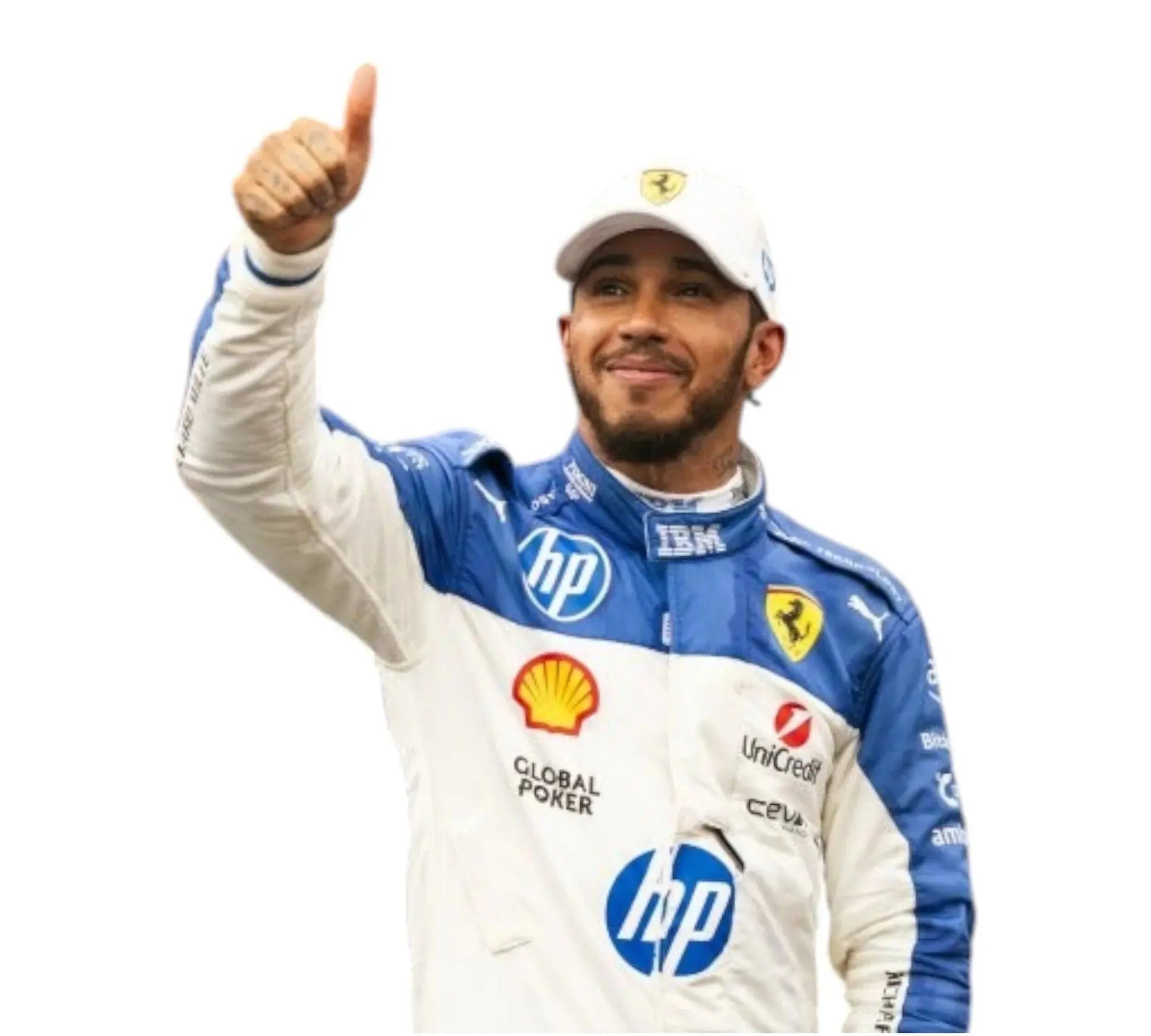 Lewis Hamilton HP 2025 Ferrari Race Suit - Miami GP