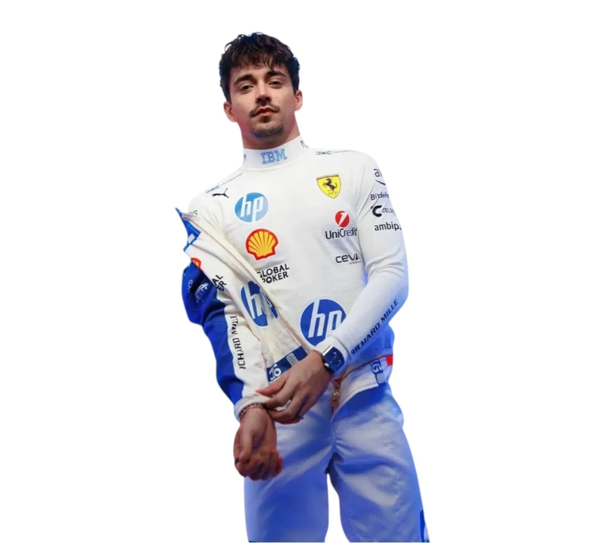 Lewis Hamilton HP 2025 Ferrari Race Suit - Miami GP