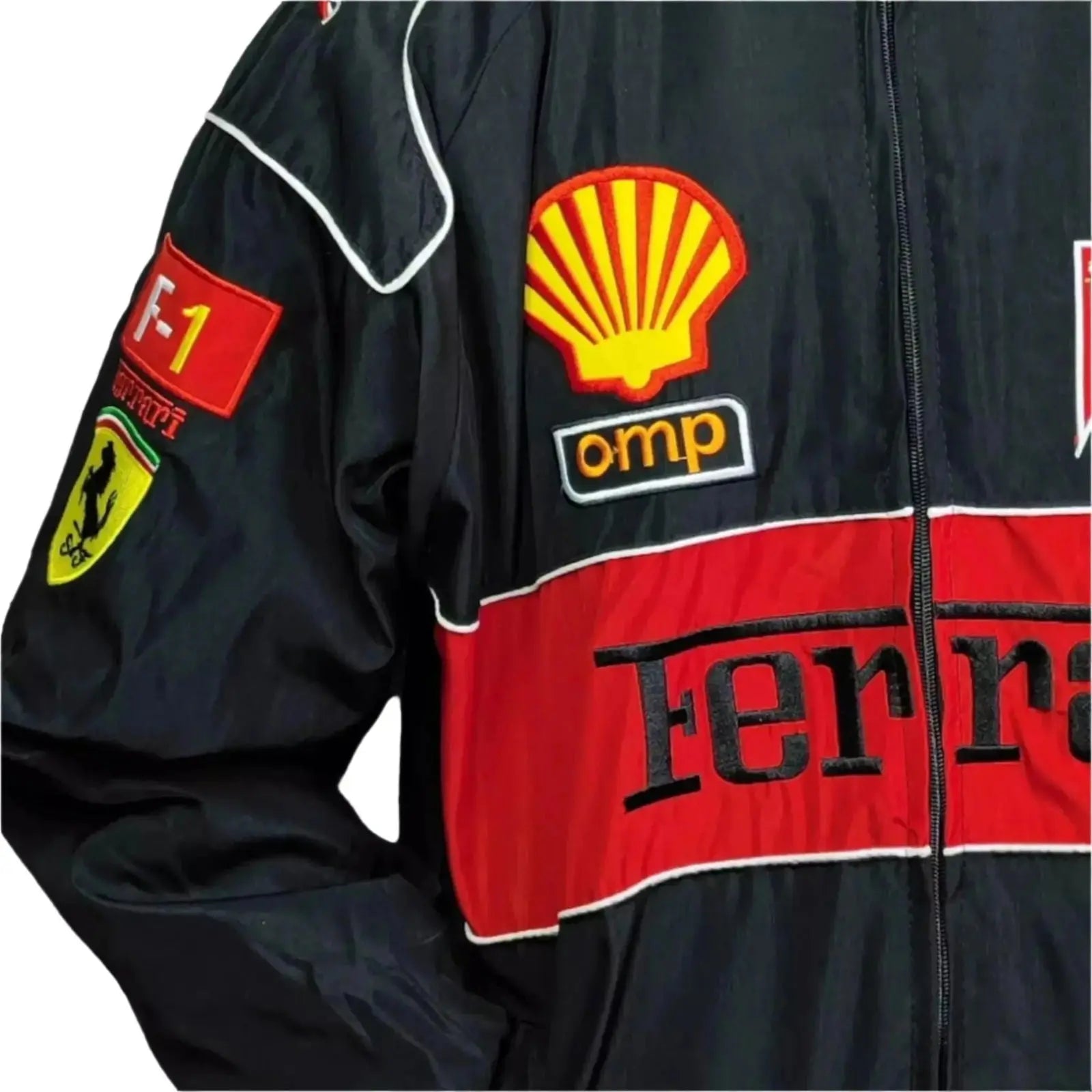 Multi Patch Ferrari F1 Racing Jacket