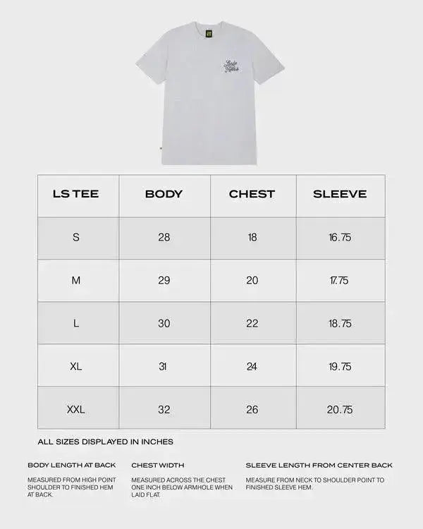SCRIPT WHITE HEATHER SHORT SLEEVE TEE
