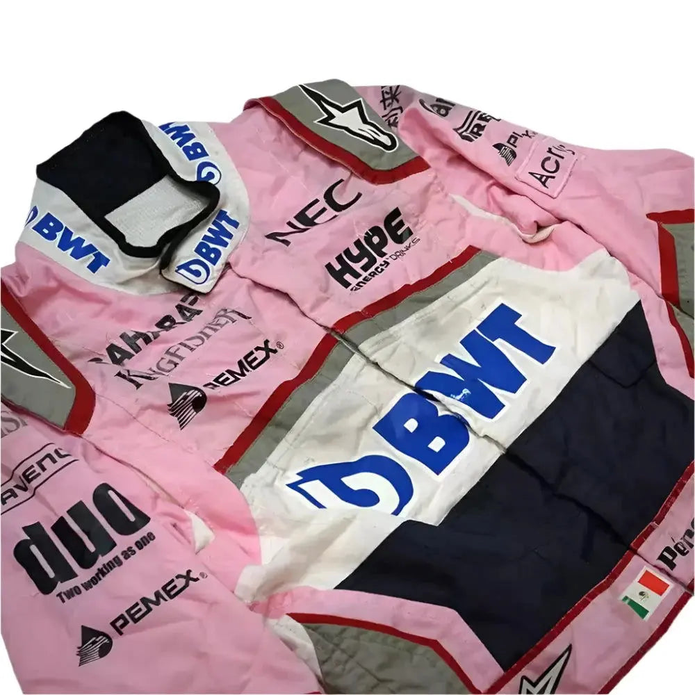 SERGIO PEREZ 2018 RACE SUIT SAHARA FORCE INDIA F1 TEAM