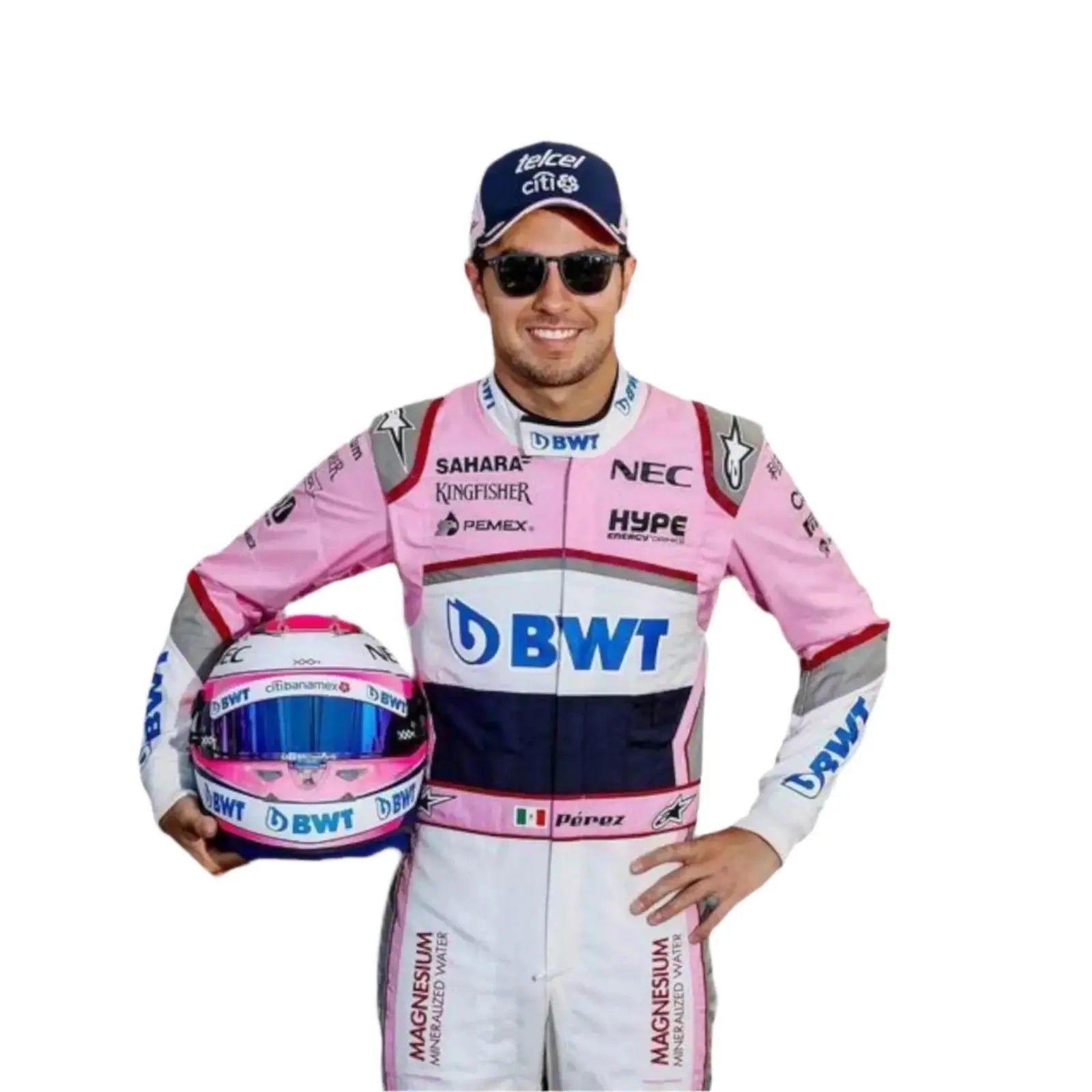 SERGIO PEREZ 2018 RACE SUIT SAHARA FORCE INDIA F1 TEAM