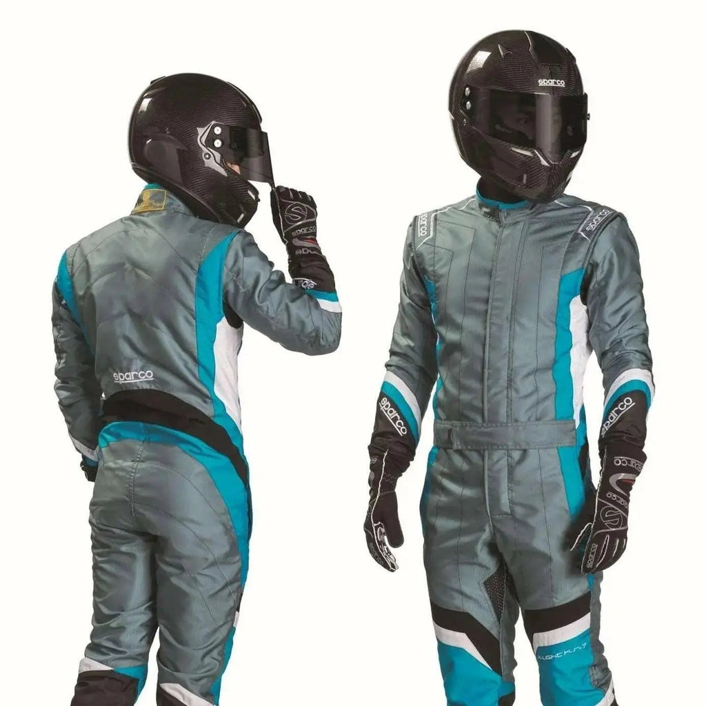 Sparco X-Light KS-7 Replica Kart Suit - Black/Grey Lightweight Racing