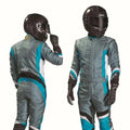 Sparco X-Light KS-7 Replica Kart Suit - Black/Grey Lightweight Racing