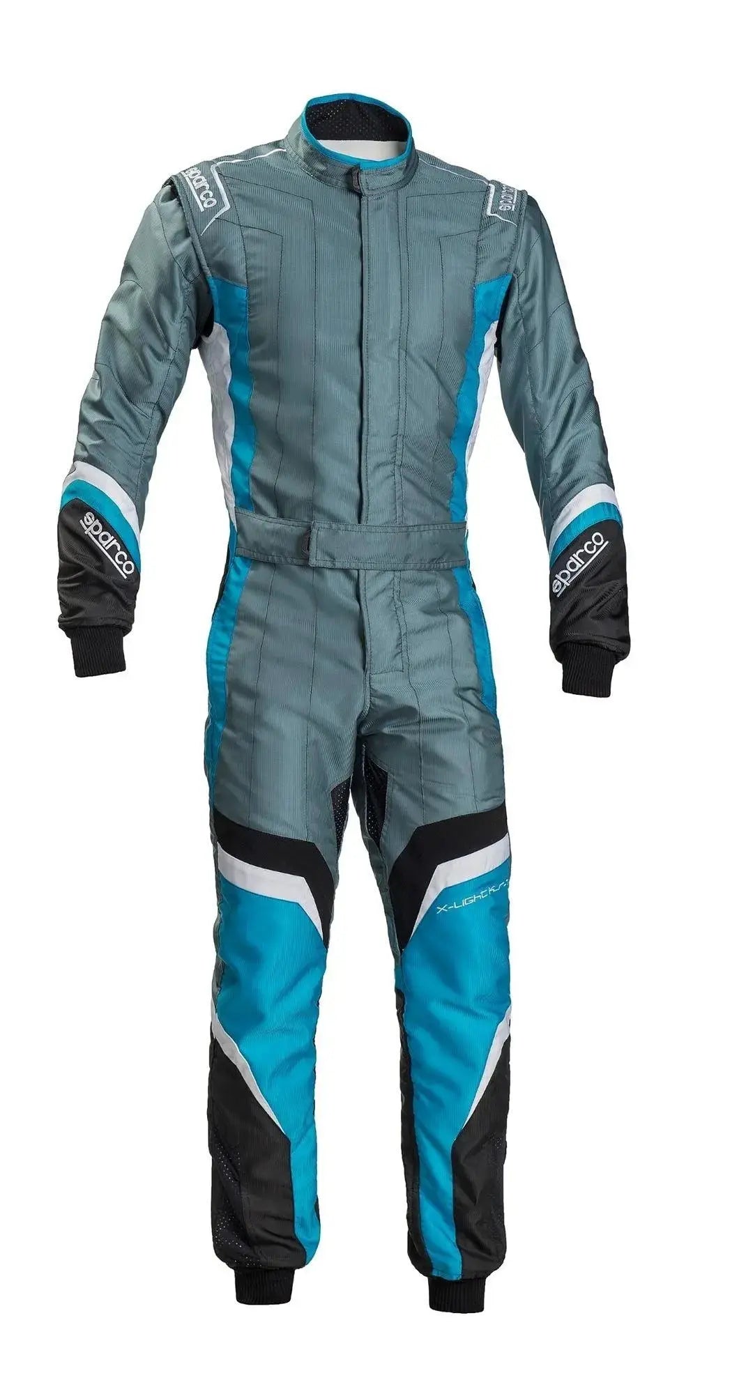 Sparco X-Light KS-7 Replica Kart Suit - Black/Grey Lightweight Racing