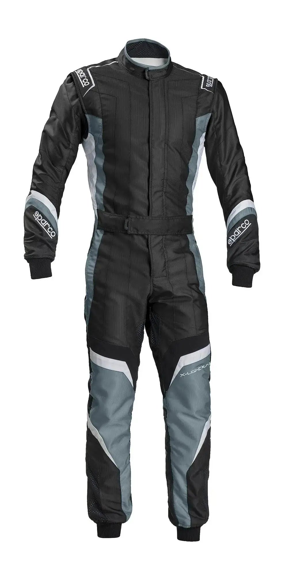 Sparco X-Light KS-7 Replica Kart Suit - Black/Grey Lightweight Racing
