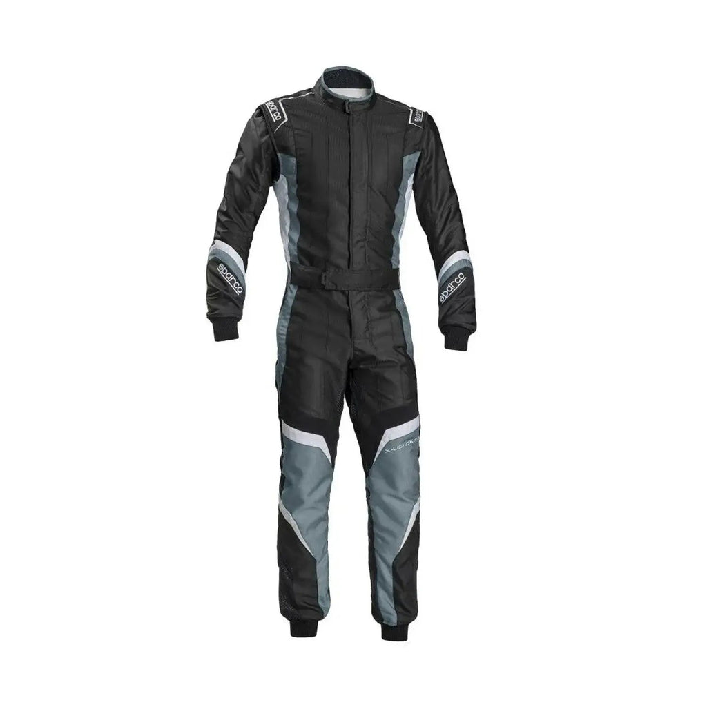 Sparco X-Light KS-7 Replica Kart Suit - Black/Grey Lightweight Racing