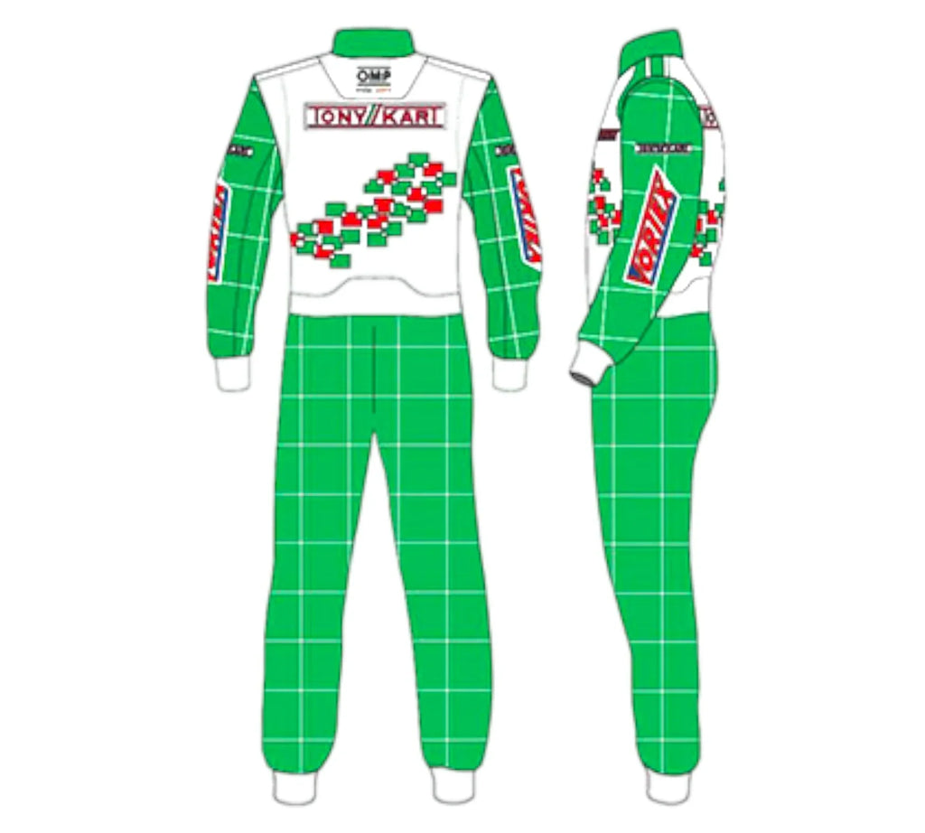 Tony Kart Sublimation Printed Overall – Go Kart Driver Racing Suit
